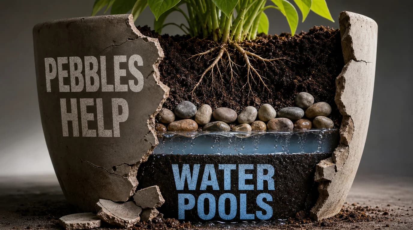 Gardening thumbnail contrasting a common myth with the real cause